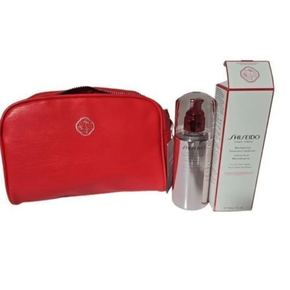 NEW Shiseido Ginza Tokyo Softener 150ml/5oz with‎ Red Beauty Bag Set